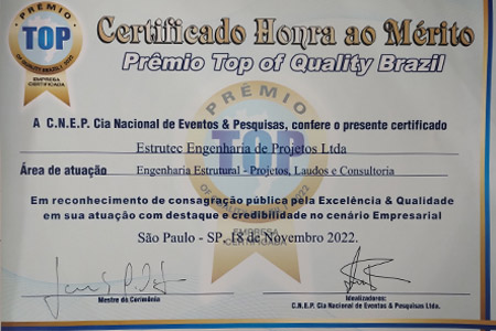 Premiação 1 - Estrutec Engenharia